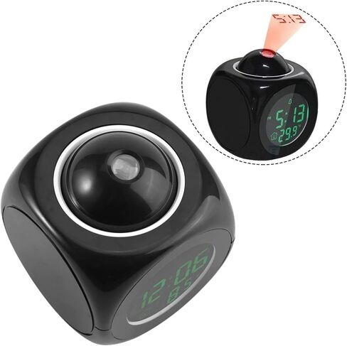 Projection Clock for Bedroom Ceiling, Projection Alarm Clock Projector Clock for Bedroom Ceiling Alarm Clock Projection on Ceiling LCD Clock in Kuwait