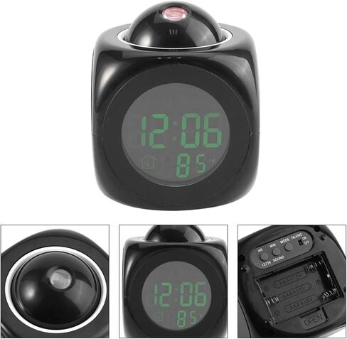 Projection Clock for Bedroom Ceiling, Projection Alarm Clock Projector Clock for Bedroom Ceiling Alarm Clock Projection on Ceiling LCD Clock in Kuwait