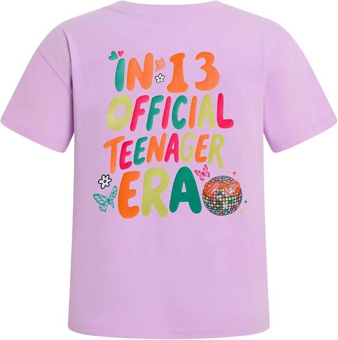 IBTOM CASTLE 13th Birthday Girl Shirt, Kids Girls In 13 Official Teenager Era Short Sleeve T-shirt for 13 Years Old in Kuwait