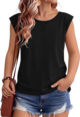 Girls Cap Sleeve Top Kids Summer Crew Neck T Shirt Cute Casual Loose Tee for 5-14 Years Trendy Short Sleeve Shirt in Kuwait