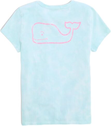 تي شيرت Vineyard Vines للفتيات بأكمام قصيرة وصبغة على شكل حوت عتيق للفتيات in Kuwait