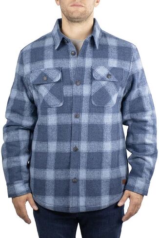 Jachs Men's Wool Blend Sherpa Lined Flannel Shirt Jacket in Saudi Arabia