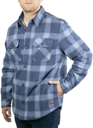 Jachs Men's Wool Blend Sherpa Lined Flannel Shirt Jacket in Saudi Arabia