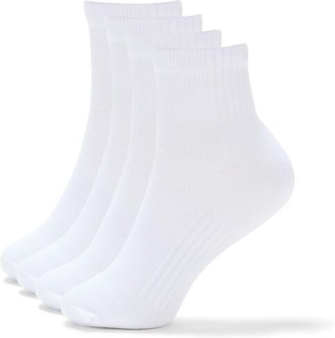 جوارب Hanes النسائية للكاحل، 4 أزواج، تتحرك بدون خياطة، قوس ضغط، يبقى ثابتًا، مقدمة بدون خياطة in Kuwait