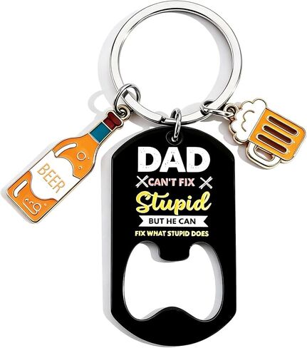 Seyaa Bottle Opener Keychain Bag Charms For Dad Nen Dad Papa, Funny Keychain Gifts For Men Fathers Day Birthday in Saudi Arabia