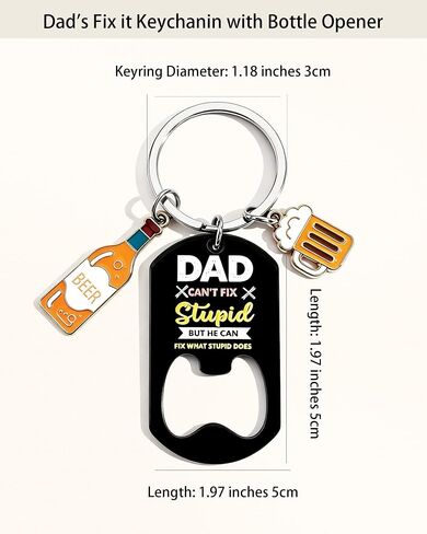 Seyaa Bottle Opener Keychain Bag Charms For Dad Nen Dad Papa, Funny Keychain Gifts For Men Fathers Day Birthday in Saudi Arabia