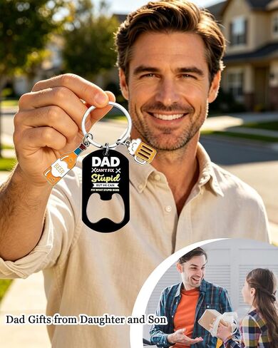Seyaa Bottle Opener Keychain Bag Charms For Dad Nen Dad Papa, Funny Keychain Gifts For Men Fathers Day Birthday in Saudi Arabia