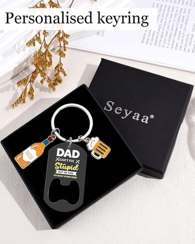 Seyaa Bottle Opener Keychain Bag Charms For Dad Nen Dad Papa, Funny Keychain Gifts For Men Fathers Day Birthday in Saudi Arabia