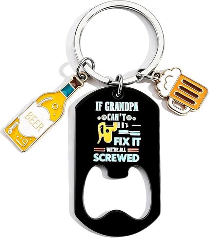 Seyaa Bottle Opener Keychain Bag Charms For Dad Nen Dad Papa, Funny Keychain Gifts For Men Fathers Day Birthday in Saudi Arabia