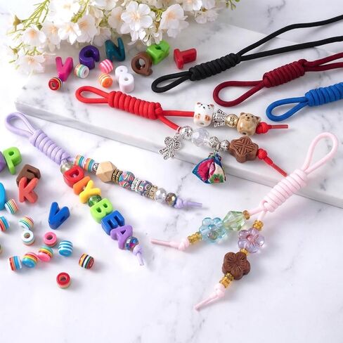 OIIKI 14pcs Paracord Rope Keychain, Colorful Paracord Keychain Rope Bag Charms, Braided Key Chain Lanyard Keyring Code Charms Lanyard Keyring for Purse Key Chain Backpack Handbag- 14 Colors in Kuwait
