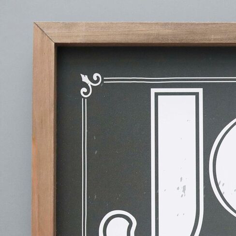 Joy to The World The Lord has Come Christmas Framed Wood Wall Sign, Seasonal Christmas Wall Art, Farmhouse Holiday Decor Black and White in Kuwait