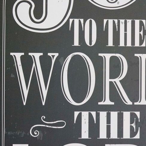 Joy to The World The Lord has Come Christmas Framed Wood Wall Sign, Seasonal Christmas Wall Art, Farmhouse Holiday Decor Black and White in Kuwait