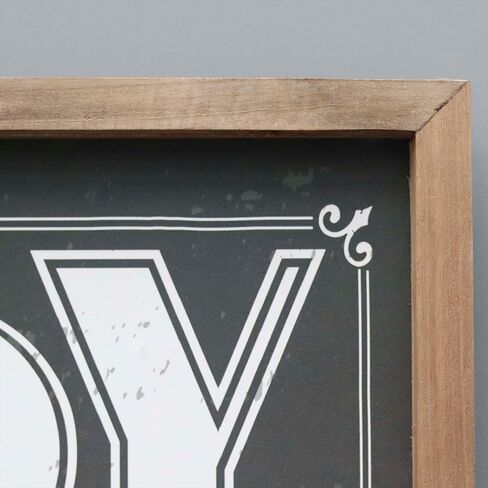 Joy to The World The Lord has Come Christmas Framed Wood Wall Sign, Seasonal Christmas Wall Art, Farmhouse Holiday Decor Black and White in Kuwait