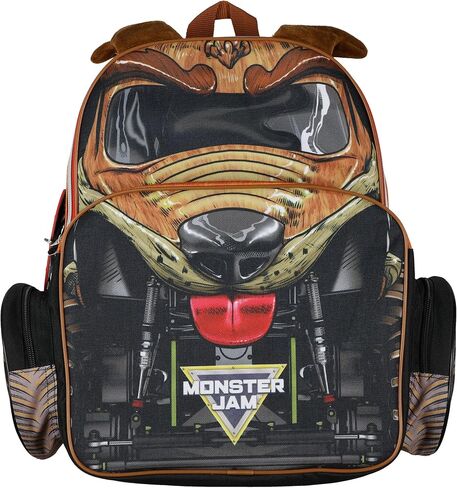 INTIMO Monster Jam Backpack 16" Monster Mutt Top Dog Book Bag with 3D Ears in Saudi Arabia