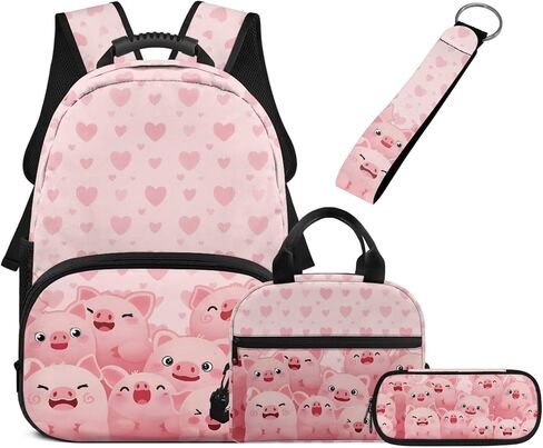 HUIACONG Capybara Backpack with Lunch Box Set Pencil Case Teen Bookbag Age 10-12 Kindergarten Middle Elementary Student Book Bag Back to School Supplies in Saudi Arabia