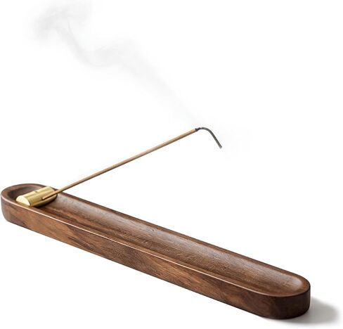 10" Wooden Handmade Incense Holder Stand Insence Tray, Ash Catcher Stand for Home Decor in Saudi Arabia