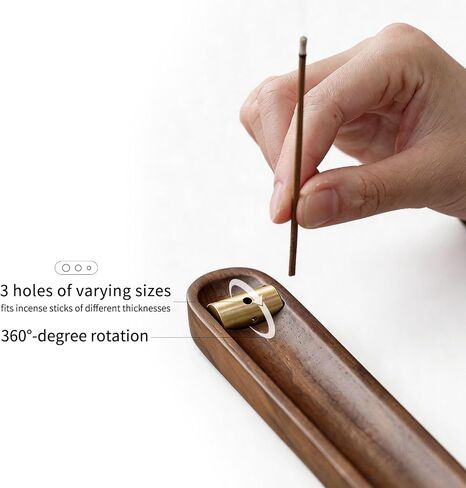 10" Wooden Handmade Incense Holder Stand Insence Tray, Ash Catcher Stand for Home Decor in Saudi Arabia