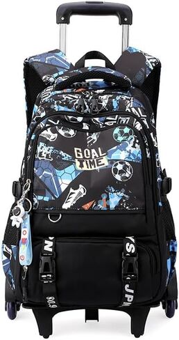 VIDOSCLA Graffiti Rolling Backpack Kids Schoolbag with Wheels Trolly BookBag for School in Saudi Arabia