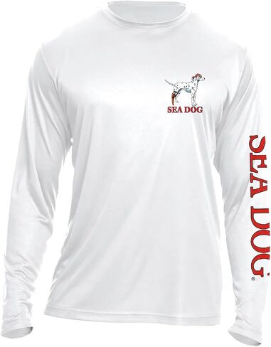 SEA DOG Skeleton Diver Octopus UPF 50+ Sun Protection Performance Long Sleeve Shirt, 100% Microfiber Polyester,Printed in USA in Kuwait