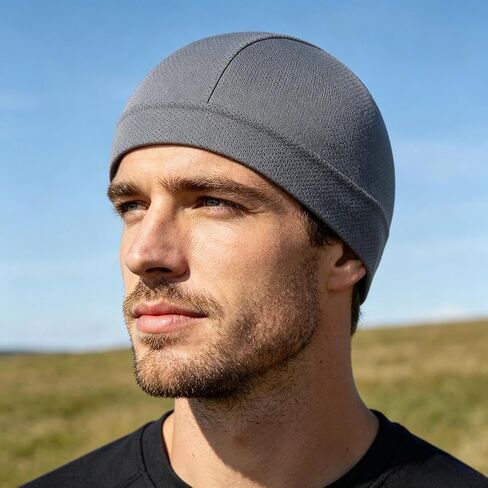 Cooling Skull Caps Lightweight Breathable Beanie Hat Helmet Liner Quick Dry Sports Sweat Liner for Men Cycling Beanies Cap in Kuwait