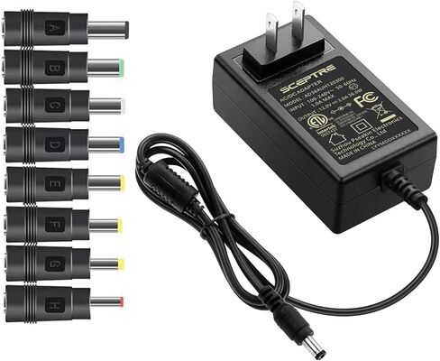 Kado AC Adapter 12V-2.5A 30W Power Cord Genuine Parts Made for Sceptre Monitor C248W-FW100T C248W-1920RN E205W-16003RT E225W-19203R E225W-FPT E248W-19203R E248W-FW100T E248W-FP100T E248W-FPT Series in Kuwait