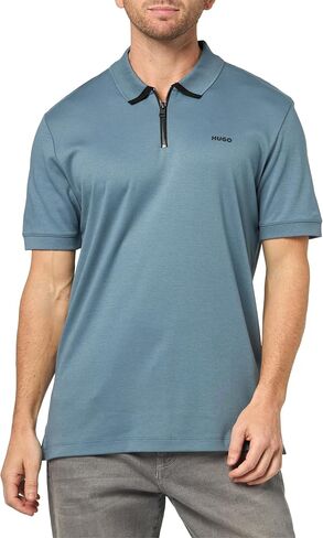 Hugo Men's Dalomino Zip Up Polo Shirt in Kuwait
