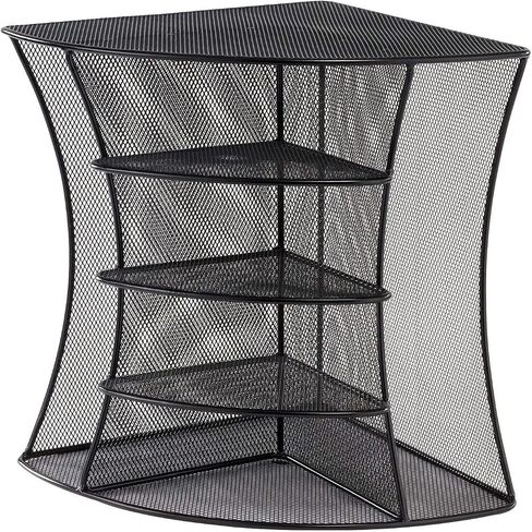 Safco Products 3261SL Onyx Mesh Corner Organizer - Durable Steel Mesh Corner Storage and Desk Top Organizer. Space Saving, For Home, Office & Classroom Organization, 13" x 15" x 11 ; Silver in Saudi Arabia