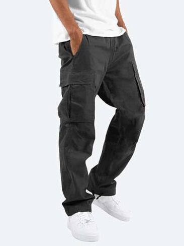 Men's Casual Cargo Pants Hiking Pants Workout Joggers Sweatpants for Men in Kuwait