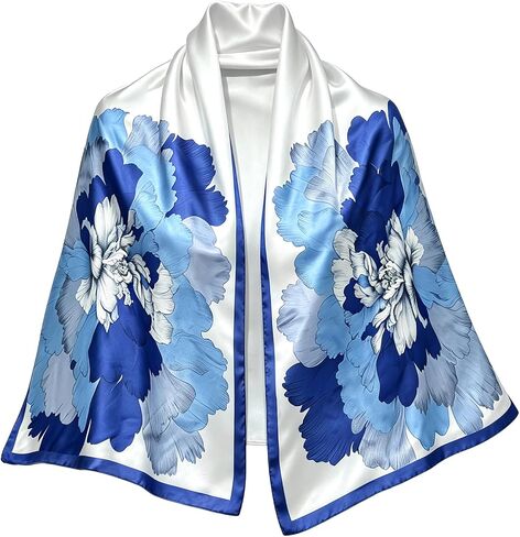 LittleMax Large Satin Scarf for Women, 70x35 Inch Silk Like Shawl Wrap, Summer Dress Scarf for Evening Dresses & Travel in Kuwait