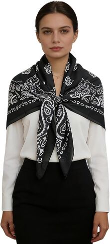 43" Large Square Scarf Hairscarf Fashion Scarves Hair Wrapping Scarfs Night Sleeping Headscarf for Women B09 in Saudi Arabia