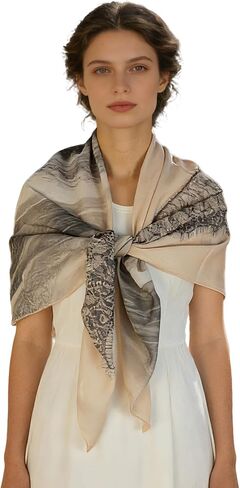 43" Large Square Scarf Hairscarf Fashion Scarves Hair Wrapping Scarfs Night Sleeping Headscarf for Women B09 in Saudi Arabia