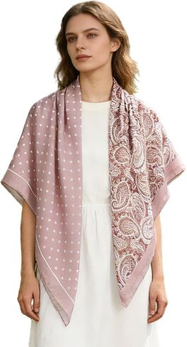43" Large Square Scarf Hairscarf Fashion Scarves Hair Wrapping Scarfs Night Sleeping Headscarf for Women B09 in Saudi Arabia