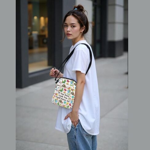 Cartoon Inspire Crossbody Bag Cartoon Quote Messenger Bag Teacher Appreciation Homeschool Gift in Kuwait