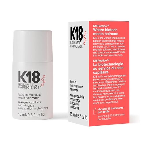K18 Biomimetic Hairscience Mini Leave-In Molecular Repair Hair Mask 0.5 oz/ 15 mL in Saudi Arabia