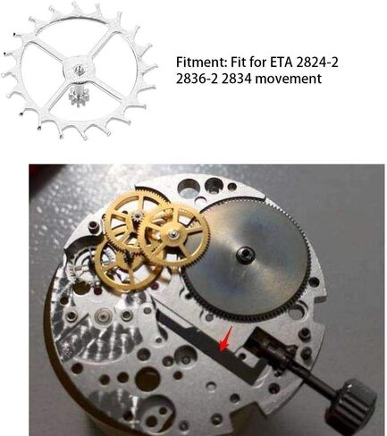 Watch Movement Accessories,Escape Wheel Watch Replacement Part for ETA 2824-2 2836-2 2834 Movement Repairing Part Replacement Accessory in Saudi Arabia