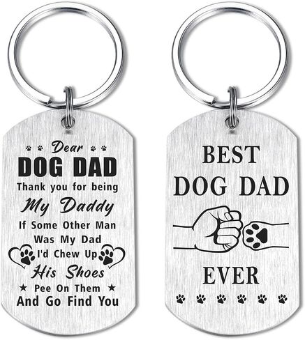 هدايا عيد الأب من Laluminter - أفضل سلسلة مفاتيح للأب على الإطلاق - I Woof You Gift من Doggy إلى Daddy in Kuwait