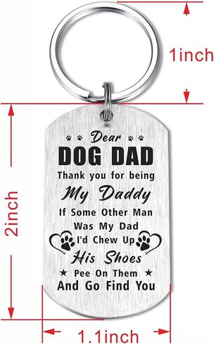 هدايا عيد الأب من Laluminter - أفضل سلسلة مفاتيح للأب على الإطلاق - I Woof You Gift من Doggy إلى Daddy in Kuwait