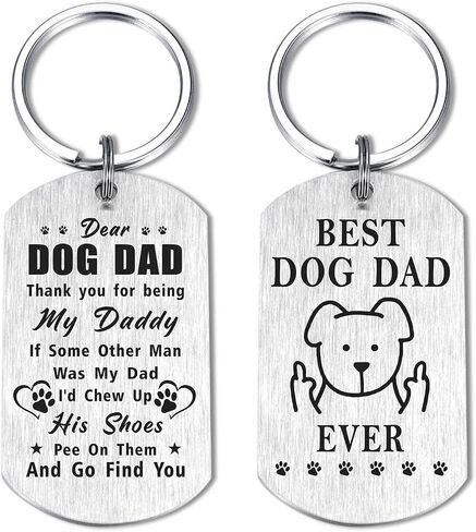 هدايا عيد الأب من Laluminter - أفضل سلسلة مفاتيح للأب على الإطلاق - I Woof You Gift من Doggy إلى Daddy in Kuwait