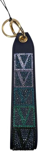 Victoria's Secret Rhinestone Wristlet Keychain Strap Multicolor Blue Shine Gold-Tone Hardware New in Kuwait