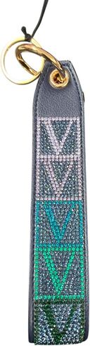 Victoria's Secret Rhinestone Wristlet Keychain Strap Multicolor Blue Shine Gold-Tone Hardware New in Kuwait