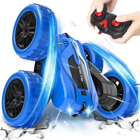 Remote Control Car, RC Stunt Car Double-Sided 360° Rotating 4WD 2.4GHz Fast RC Cars Kids Toys for Ages 5-7 8-13, RC Drift Car Birthday Xmas Gift for Boys Girls Age 4 5 6 7 8 9 10+ in Saudi Arabia