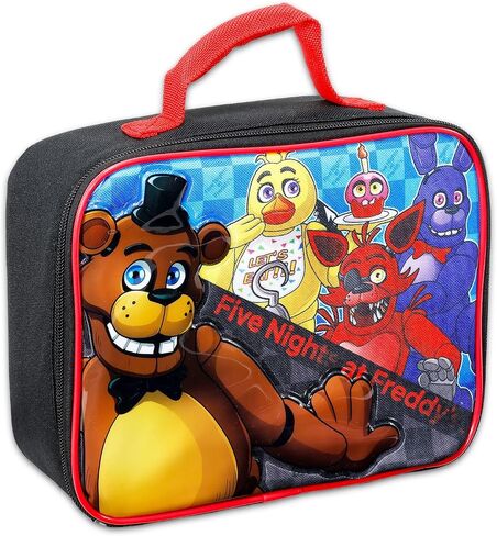 Five Nights at Freddy's Backpack with Lunch Box Set - Bundle with FNAF Backpack, FNAF Lunch Bag, Stickers, Water Bottle | Five Nights at Freddy's School Backpack for Boys in Saudi Arabia