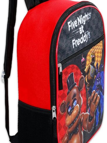 Five Nights at Freddy's Backpack with Lunch Box Set - Bundle with FNAF Backpack, FNAF Lunch Bag, Stickers, Water Bottle | Five Nights at Freddy's School Backpack for Boys in Saudi Arabia