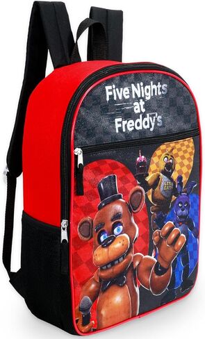 Five Nights at Freddy's Backpack with Lunch Box Set - Bundle with FNAF Backpack, FNAF Lunch Bag, Stickers, Water Bottle | Five Nights at Freddy's School Backpack for Boys in Saudi Arabia