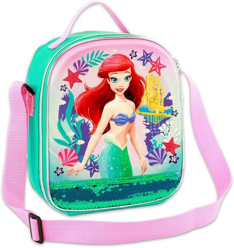 Disney Little Mermaid Mini Backpack with Lunch Bag - Bundle of 12" Ariel Mini Backpack Purse, Lunch Box, Stickers, Water Bottle, More School Supplies in Kuwait