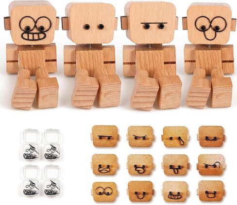 Shaking Wooden Man Figurine, Teacher Appreciation Mothers Day Graduation Gifts for Adults Men Husband him, Wooden Doll, Desktop Decor, Car Dashboard Decorations in Saudi Arabia