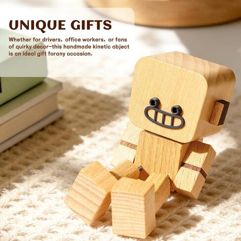 Shaking Wooden Man Figurine, Teacher Appreciation Mothers Day Graduation Gifts for Adults Men Husband him, Wooden Doll, Desktop Decor, Car Dashboard Decorations in Kuwait