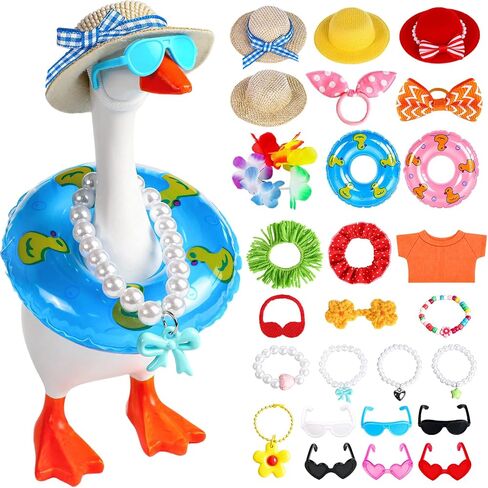 6 Sets Mini Desk Goose Outfits 7 Inches Mini Desk Goose Clothes for Home Office Bedroom Table Decor Gifts in Saudi Arabia