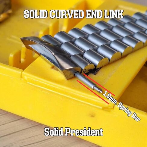 CSPS002 Solid President Stainless Steel Bracelet for Casio Duro MDV106 / MDV107 – 1.8mm.Spring Bar, V-Clasp Double Lock, Curved End Link Fit Stainless Steel in Saudi Arabia