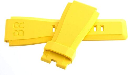 Bell & Ross Original 24mm x 24mm Yellow Rubber Replacement Strap in Saudi Arabia